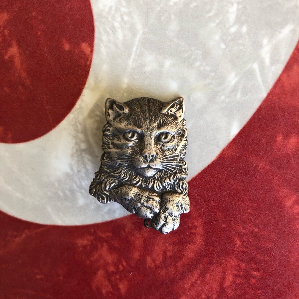 Tabby Cat Metal Pin Cat Lover Cat Lady Brooch
